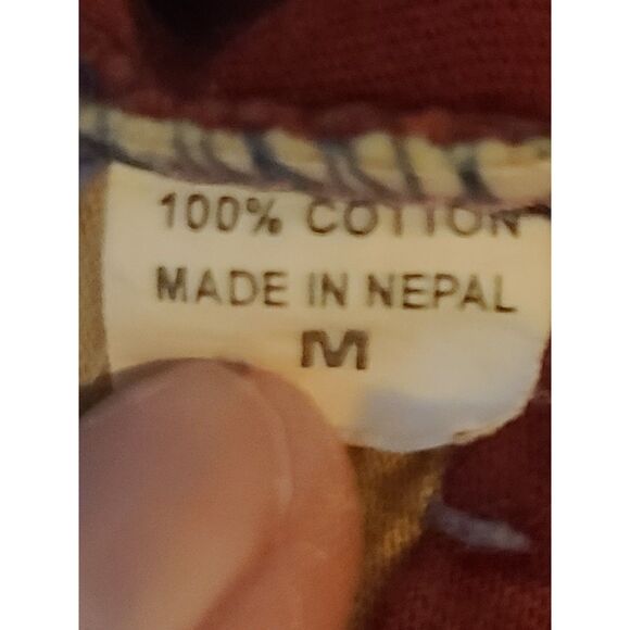 Hippie Boho Zip Up Embroidered Patchwork Hooded Nepal Jacket Size Medium - Picture 6 of 7